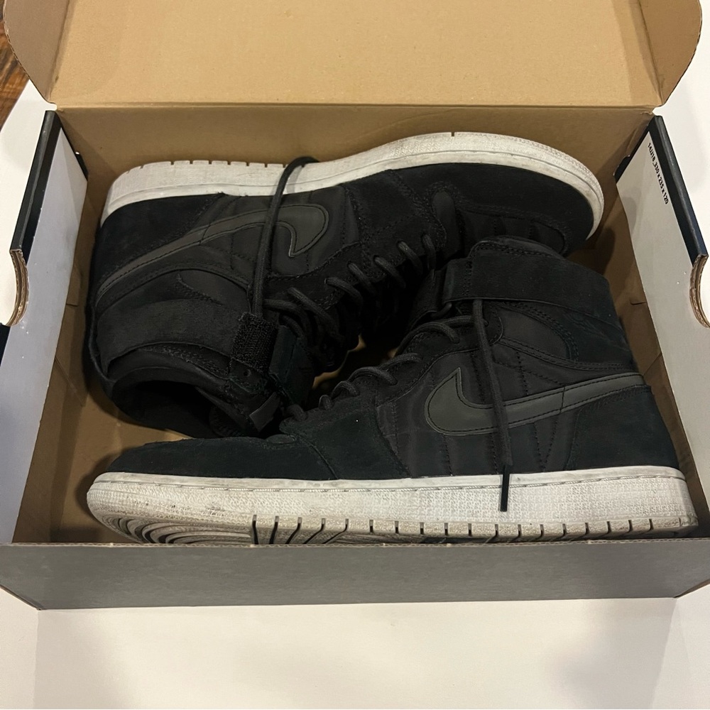 Jordan 1 Retro High Strap Black/Black-Pure Platinum in Original Box-Release ‘17 - Picture 2 of 12